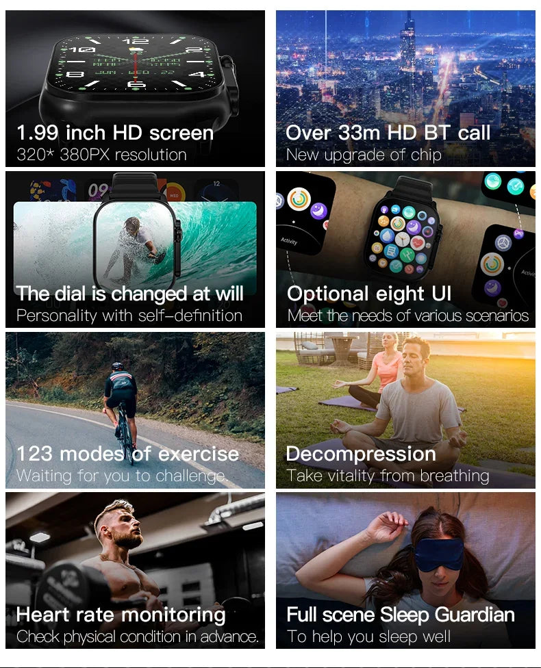 T900 Ultra 2 Smartwatch 49mm – Bluetooth Calls, NFC & Wireless Charging
