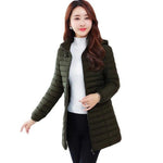 Load image into Gallery viewer, Women&#39;s Parka Ultralight Slim Down Jacket Autumn Winter Hooded Cotton Coat
