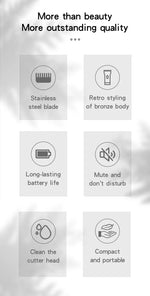 Load image into Gallery viewer, T9 Vintage Electric Hair Trimmer for Men – Rechargeable &amp; Stylish
