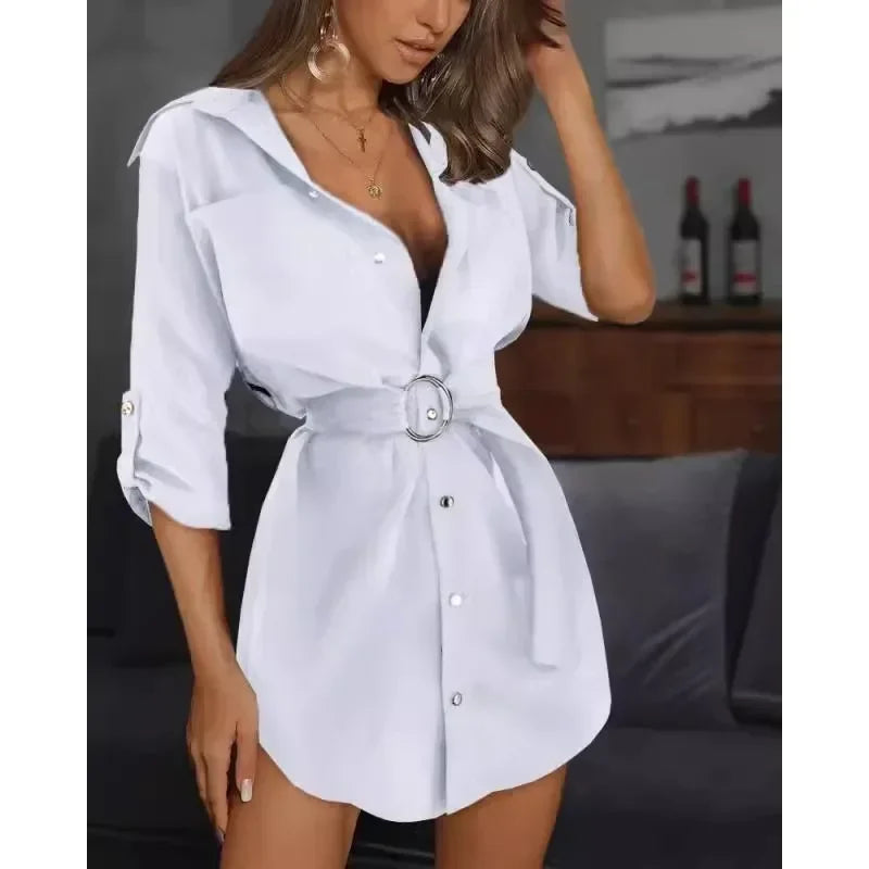 Lace cardigan, solid color, rolled-sleeve shirt, versatile but elegant