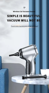 Portable Wireless Car Vacuum – 4-in-1 Handheld Cleaner with Powerful Suction for Home & Auto