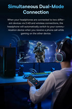 Load image into Gallery viewer, Baseus GH02 Wireless Gaming Headphones - RGB &amp; Bluetooth 5.3
