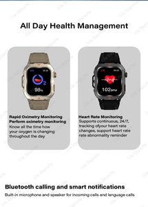 Men’s Waterproof Smartwatch with Bluetooth Calls & Fitness Tracking