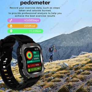 Men’s Waterproof Smartwatch with Bluetooth Calls & Fitness Tracking