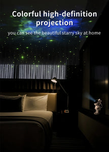 Astronaut Star Projector Night Light – USB Rechargeable & Remote Control