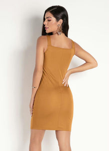 Dress With Caramel Buttons