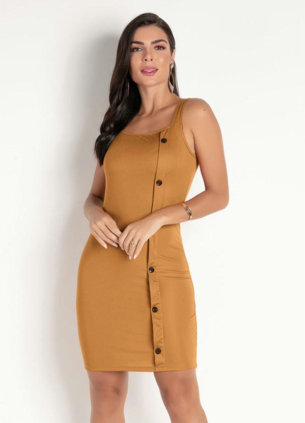 Dress With Caramel Buttons