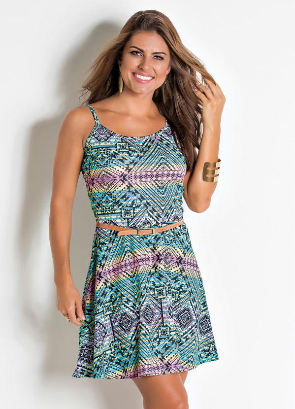 Ethnic Strapless Evasé Dress