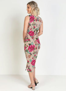 Floral Evangelical Fashion Dress With Ruffle