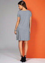 Load image into Gallery viewer, Mixed Dress With Pockets And Short Sleeves
