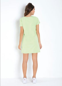 Green Dress With Front Print