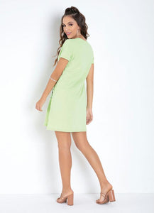 Green Dress With Front Print
