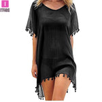 Load image into Gallery viewer, Chiffon Tassels Beach Wear Women Cover Up

