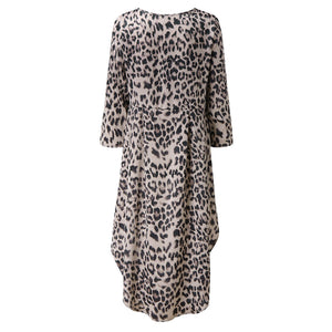 Oversized  Fashion High Low Leopard Blouse Shirt Loose Tops Casual