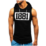 Load image into Gallery viewer, Sports Tank Tops Men Fitness Muscle Print Sleeveless Hooded

