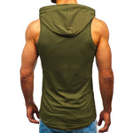 Load image into Gallery viewer, Sports Tank Tops Men Fitness Muscle Print Sleeveless Hooded
