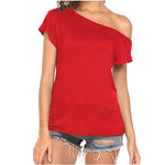 Load image into Gallery viewer, Fashion Off Shoulder T-Shirt Casual
