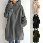 Load image into Gallery viewer, Women&#39;s Wool Jacket with Hood and Zipper
