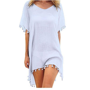 Chiffon Tassels Beach Wear Women Cover Up