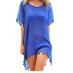Load image into Gallery viewer, Chiffon Tassels Beach Wear Women Cover Up
