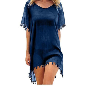 Chiffon Tassels Beach Wear Women Cover Up