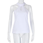 Load image into Gallery viewer, Summer Fashion Sexy Halter Hollow Blouse Casual Ladies Tank Vest Solid Tee
