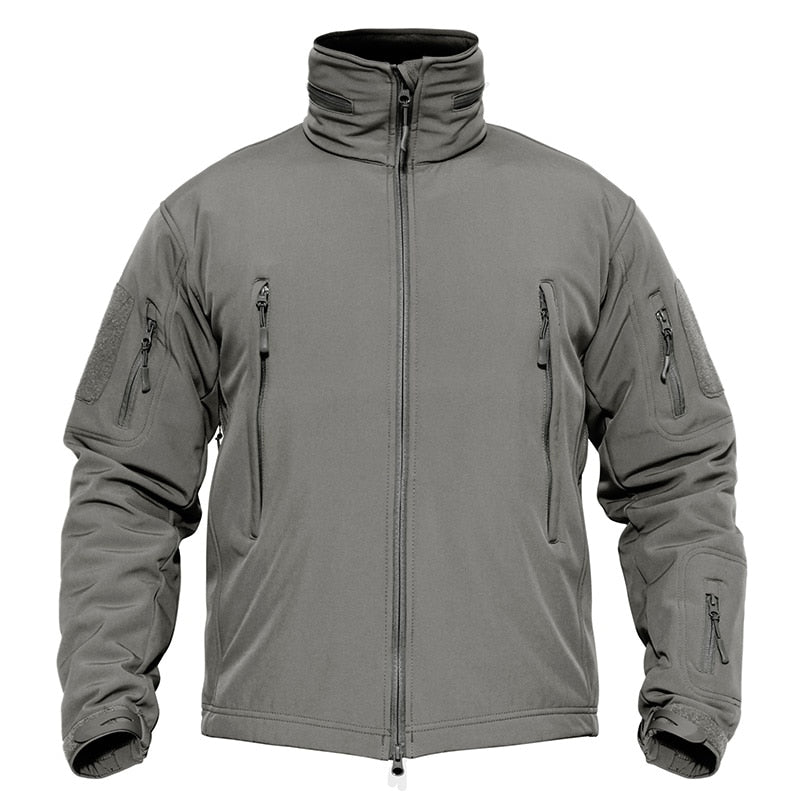 Men's Windproof Jacket with Zipper and Waterproof