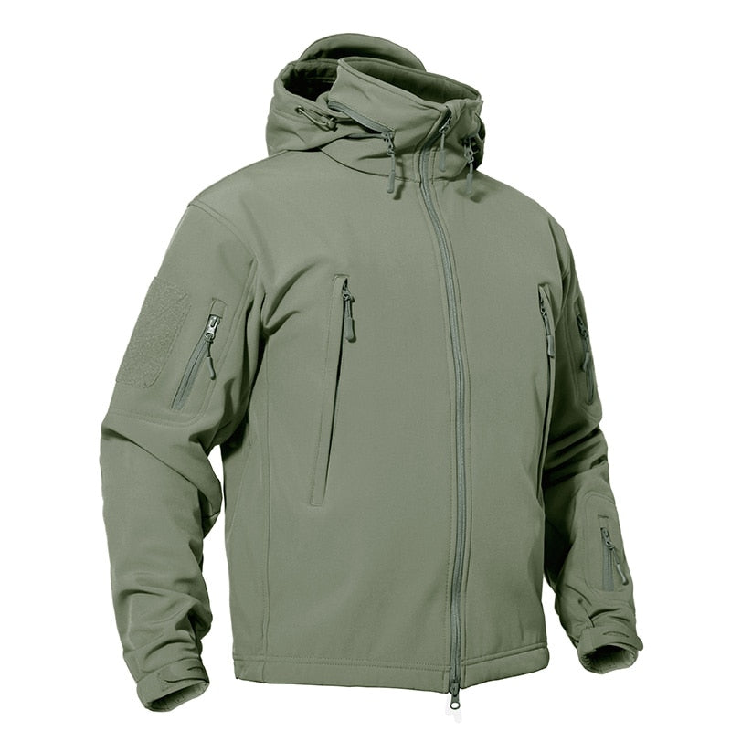Men's Windproof Jacket with Zipper and Waterproof