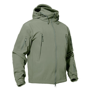 Men's Windproof Jacket with Zipper and Waterproof