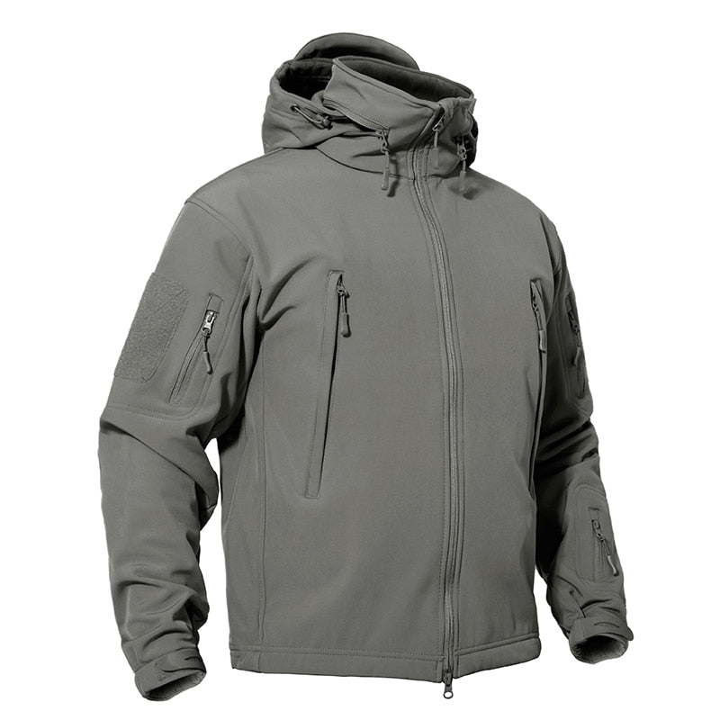 Men's Windproof Jacket with Zipper and Waterproof