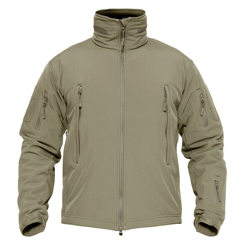 Men's Windproof Jacket with Zipper and Waterproof