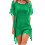 Load image into Gallery viewer, Chiffon Tassels Beach Wear Women Cover Up
