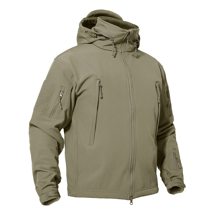Men's Windproof Jacket with Zipper and Waterproof