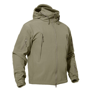 Men's Windproof Jacket with Zipper and Waterproof