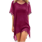 Load image into Gallery viewer, Chiffon Tassels Beach Wear Women Cover Up

