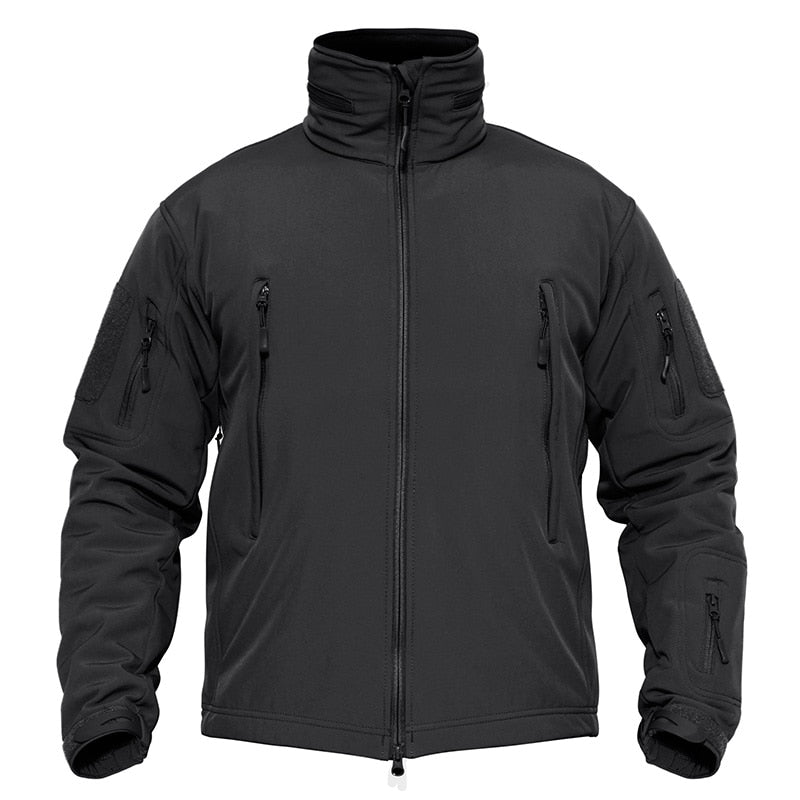 Men's Windproof Jacket with Zipper and Waterproof