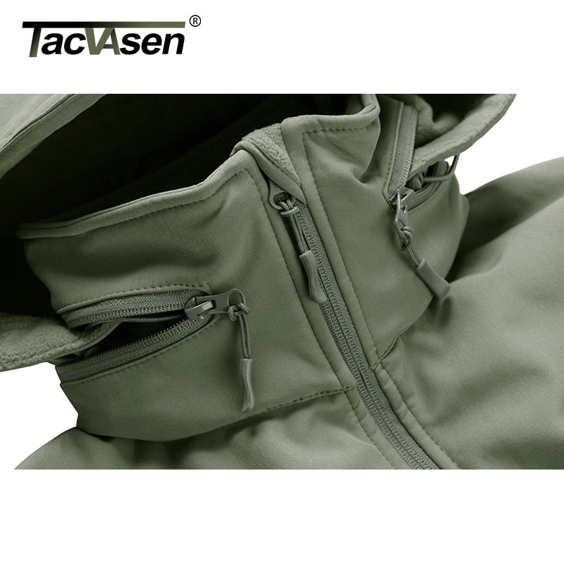 Men's Windproof Jacket with Zipper and Waterproof