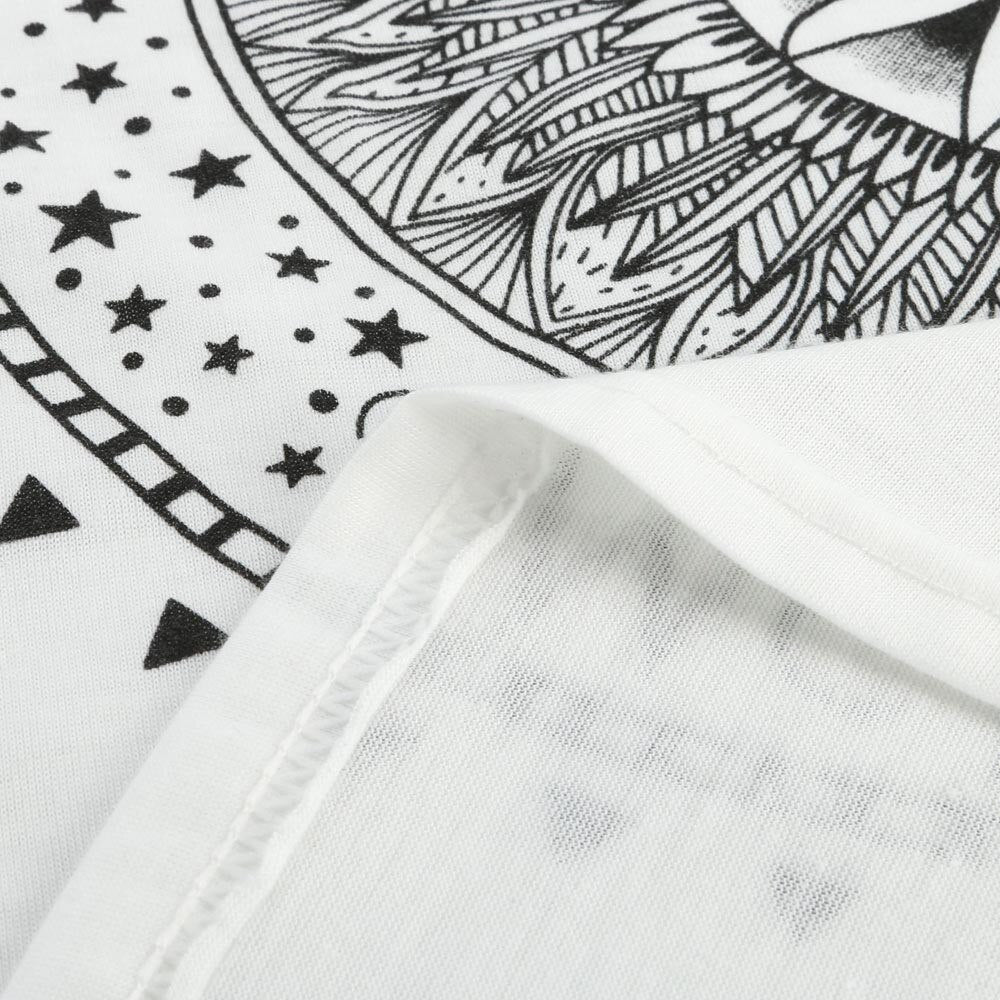 Summer Fashion Women Printed Boho  Daily Shirts Loose
