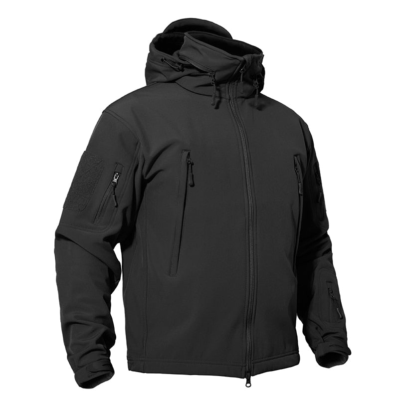 Men's Windproof Jacket with Zipper and Waterproof