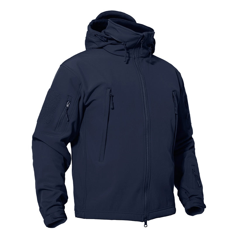 Men's Windproof Jacket with Zipper and Waterproof
