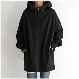 Women's Wool Jacket with Hood and Zipper