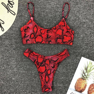 Sexy Leopard Printed Micro Bikini Set Women