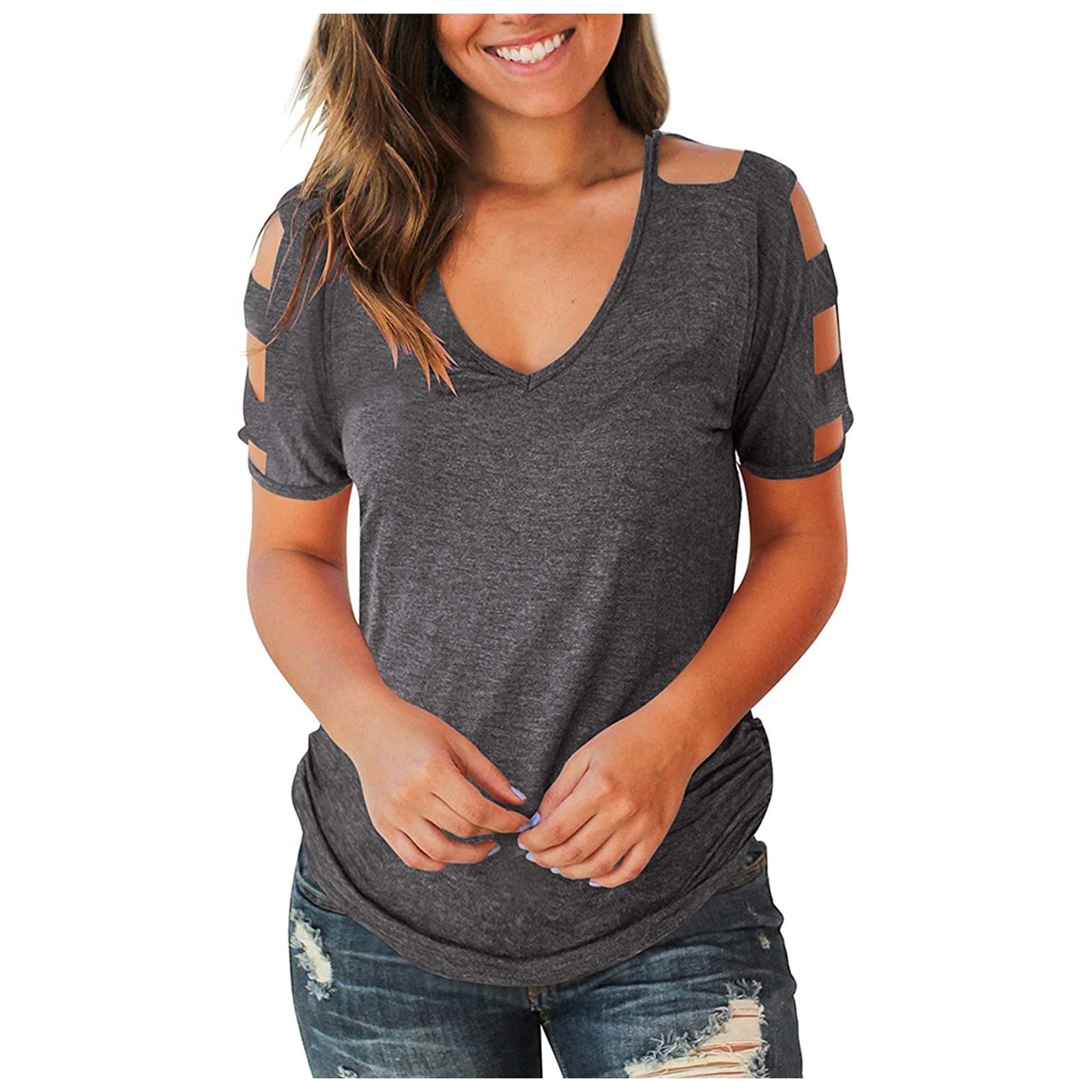 Women's blouse with Cutout on the Sleeves