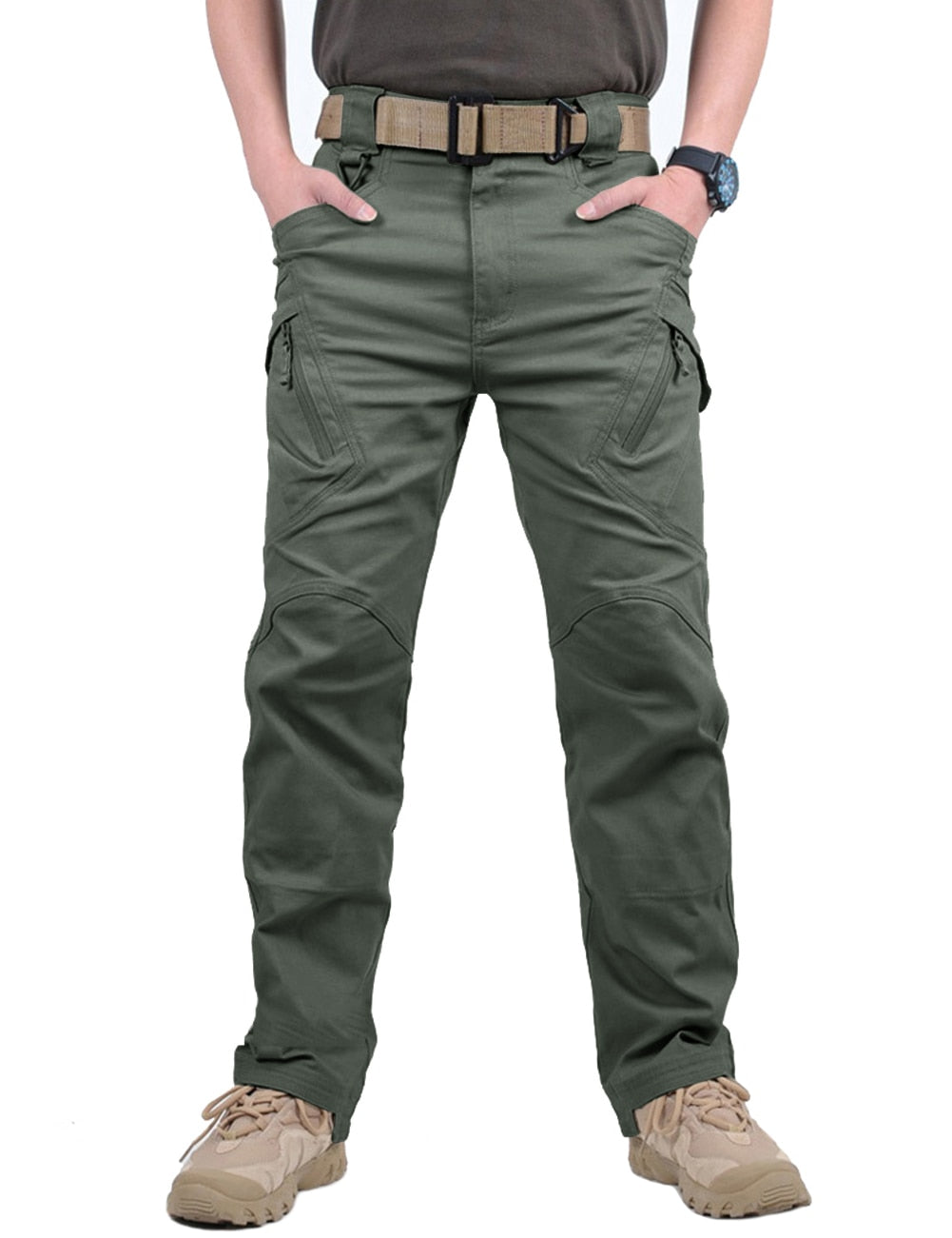 Men's Casual Pants with Multiple Pockets
