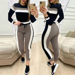 Load image into Gallery viewer, Set High-Waisted Pants and Long-Sleeved or Short-Sleeved Blouse
