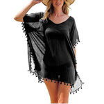Load image into Gallery viewer, Chiffon Tassels Beach Wear Women Cover Up
