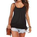 Load image into Gallery viewer, Ladies Shirt Spaghetti Strap Vest Sleeveless Splid Casual
