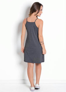 Lead Strap Dress With Located Print