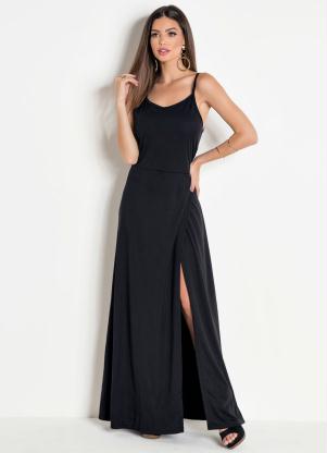 Long Dress With Black Slit
