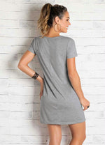 Load image into Gallery viewer, Mescla T-Shirt Dress With Round Neck
